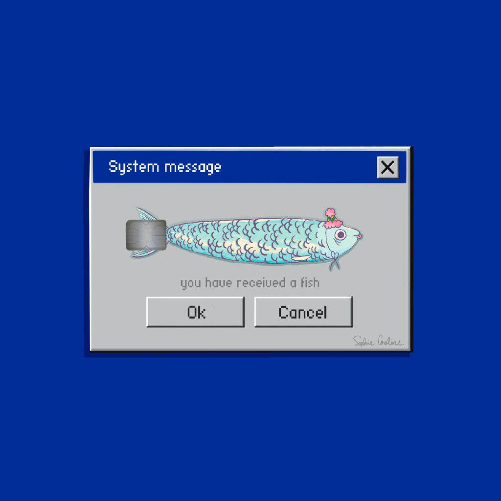 Fish Credit Card Cover Sticker