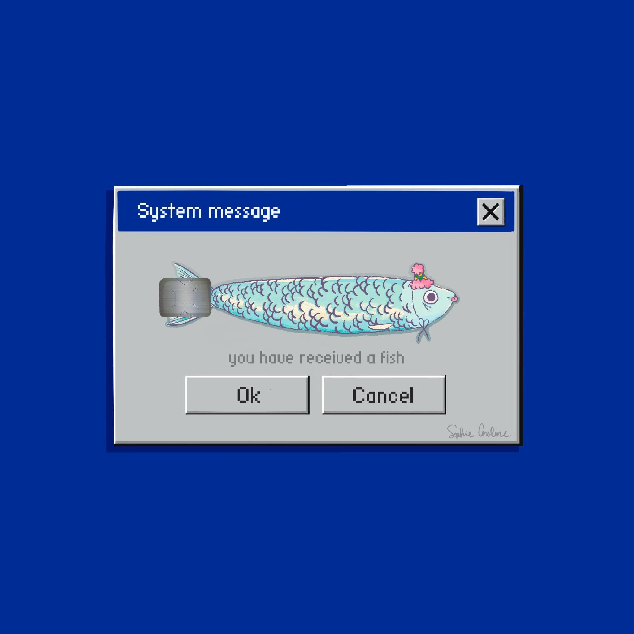 Fish Credit Card Cover Sticker