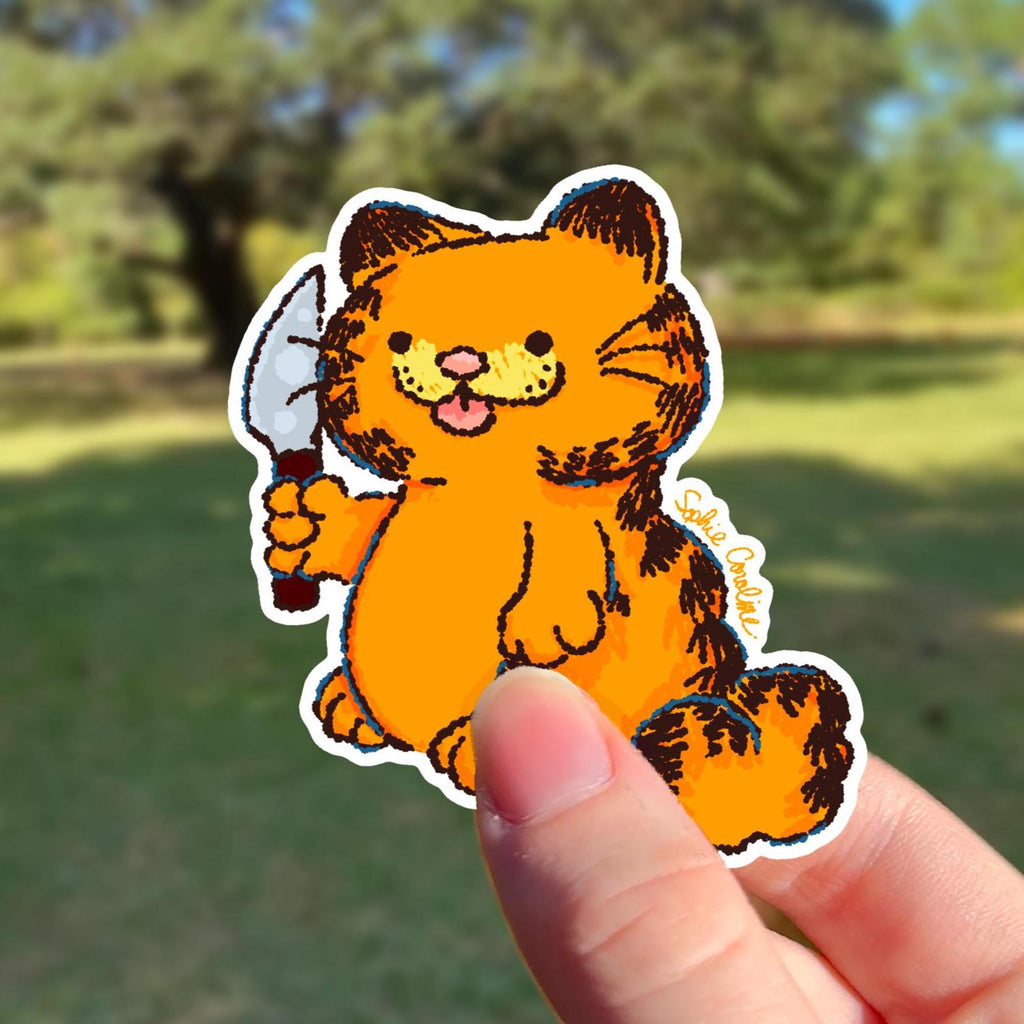 Garfield Knife Sticker