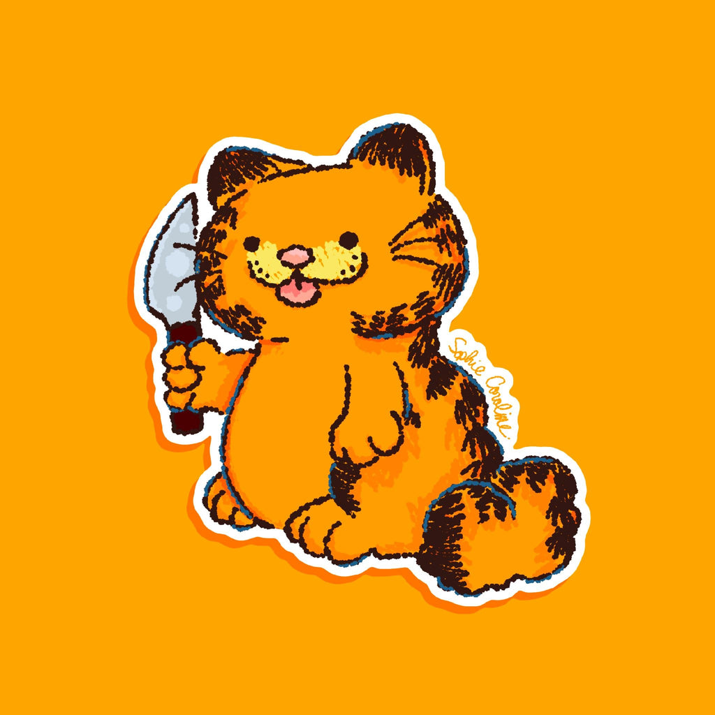 Garfield Knife Sticker