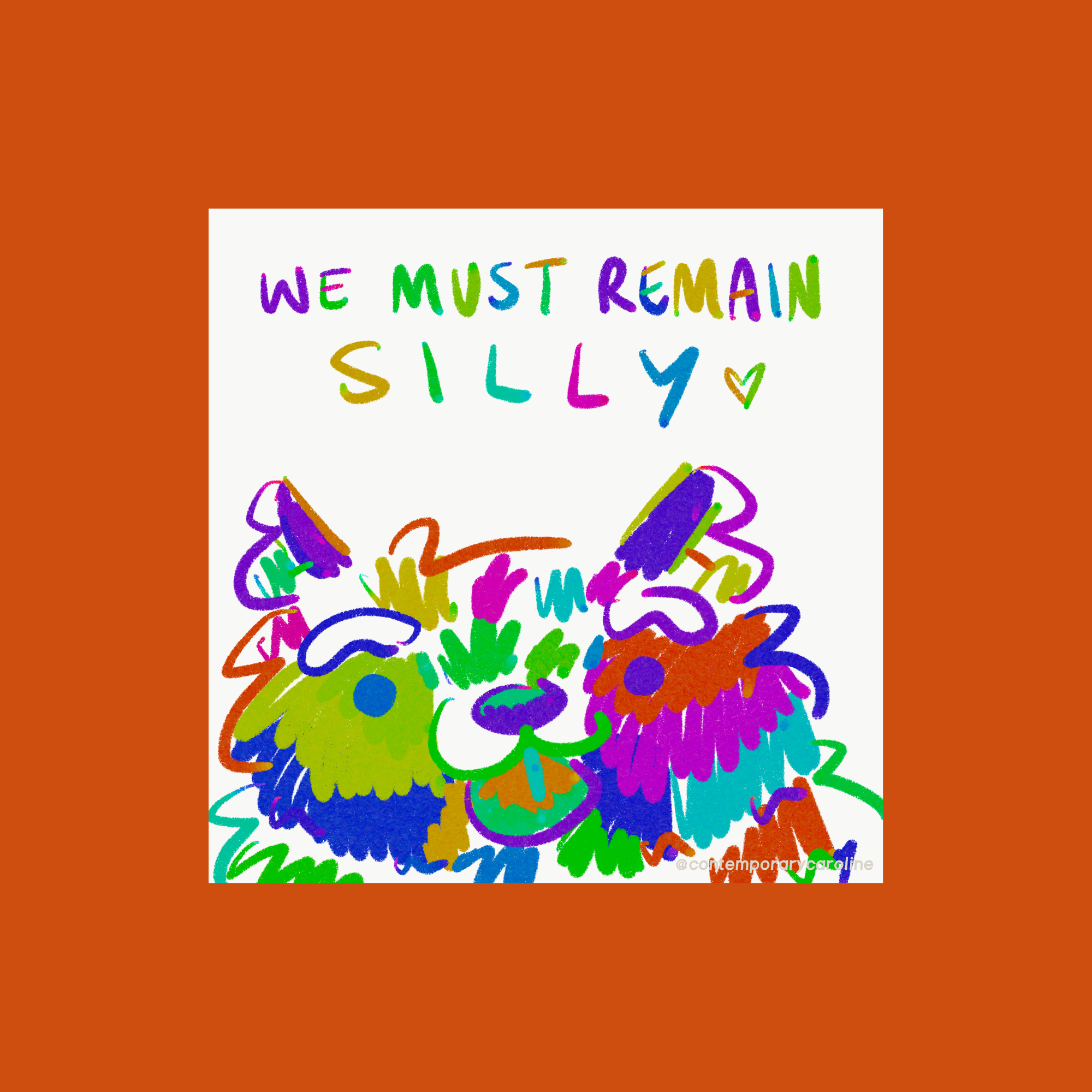 Rocky We Must Remain Silly Print