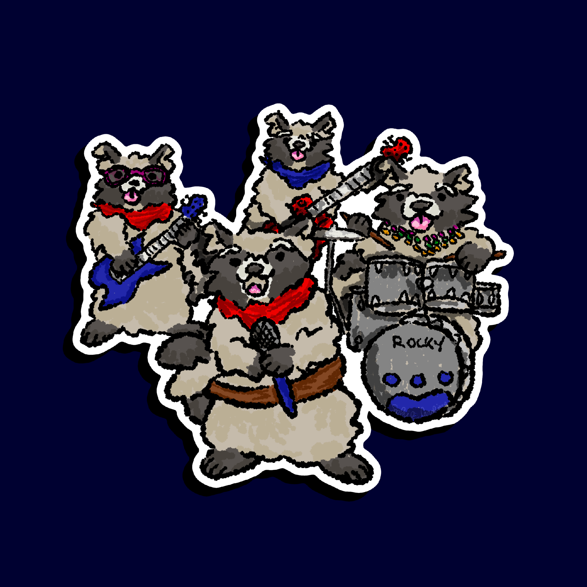 Rocky Brothers Band Sticker