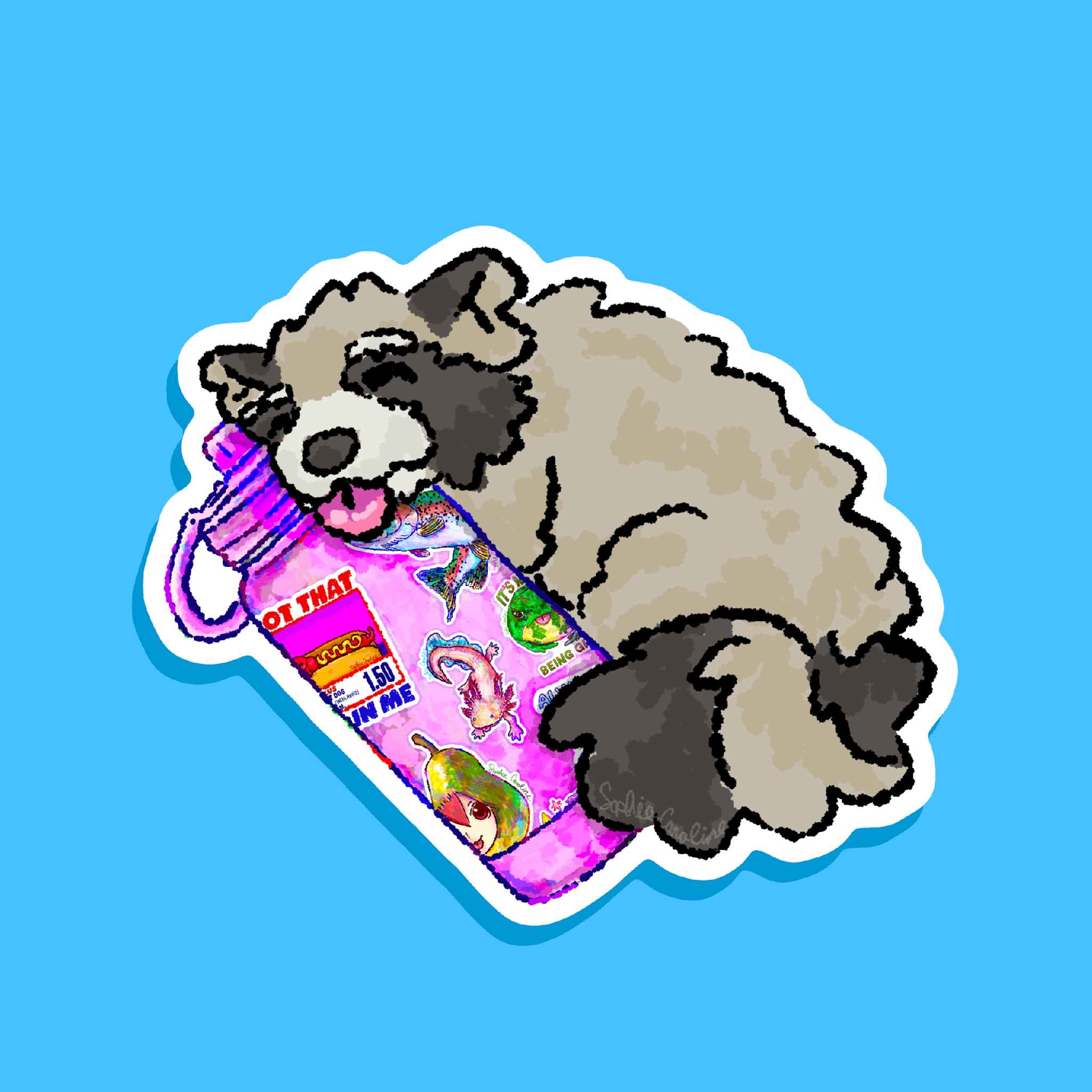 Rocky Water Bottle Sticker