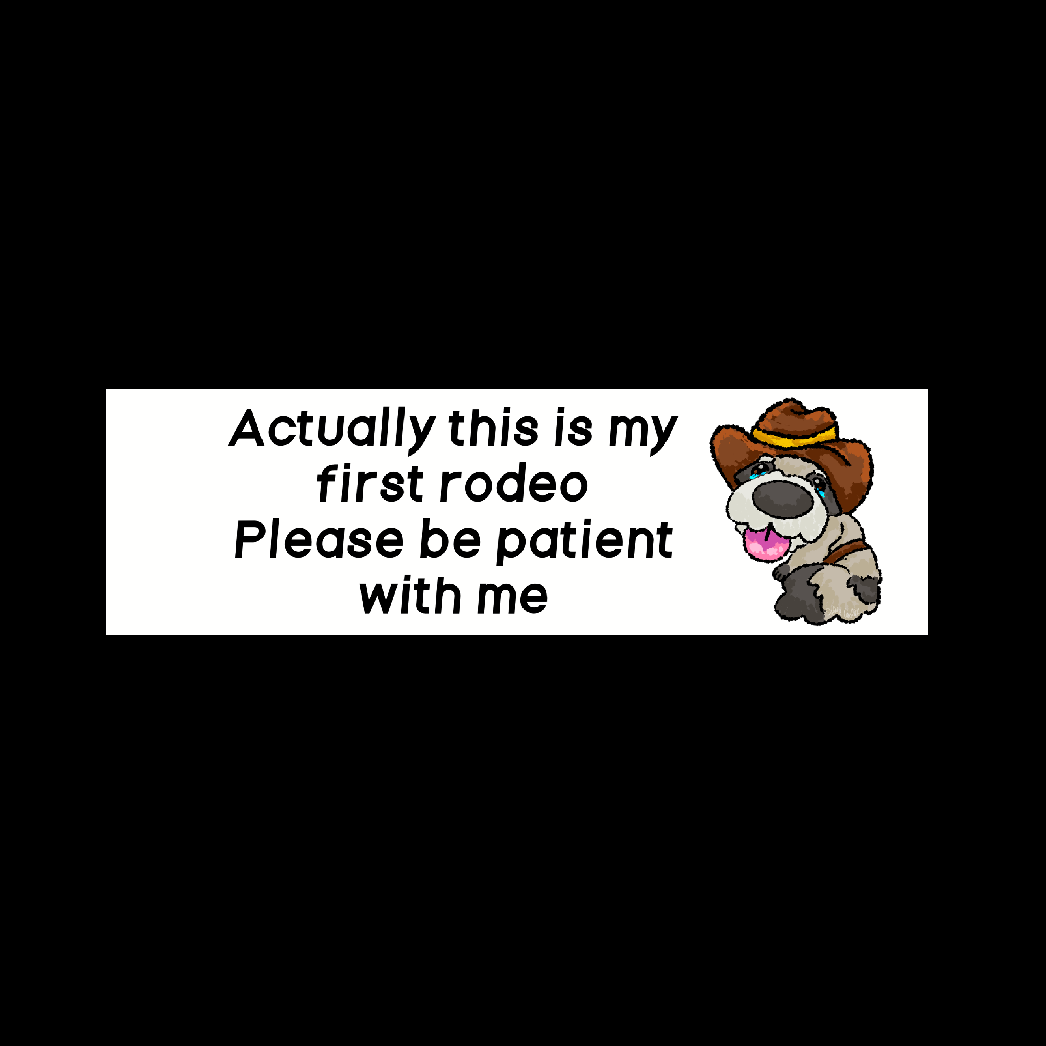 Rocky's first rodeo Bumper Sticker