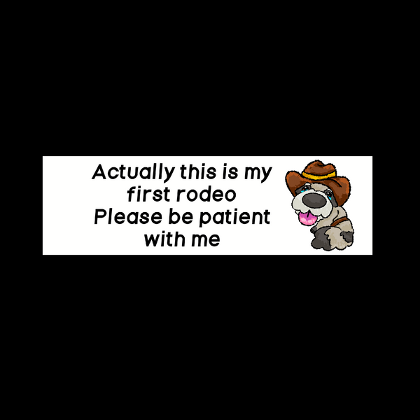 Rocky's first rodeo Bumper Sticker